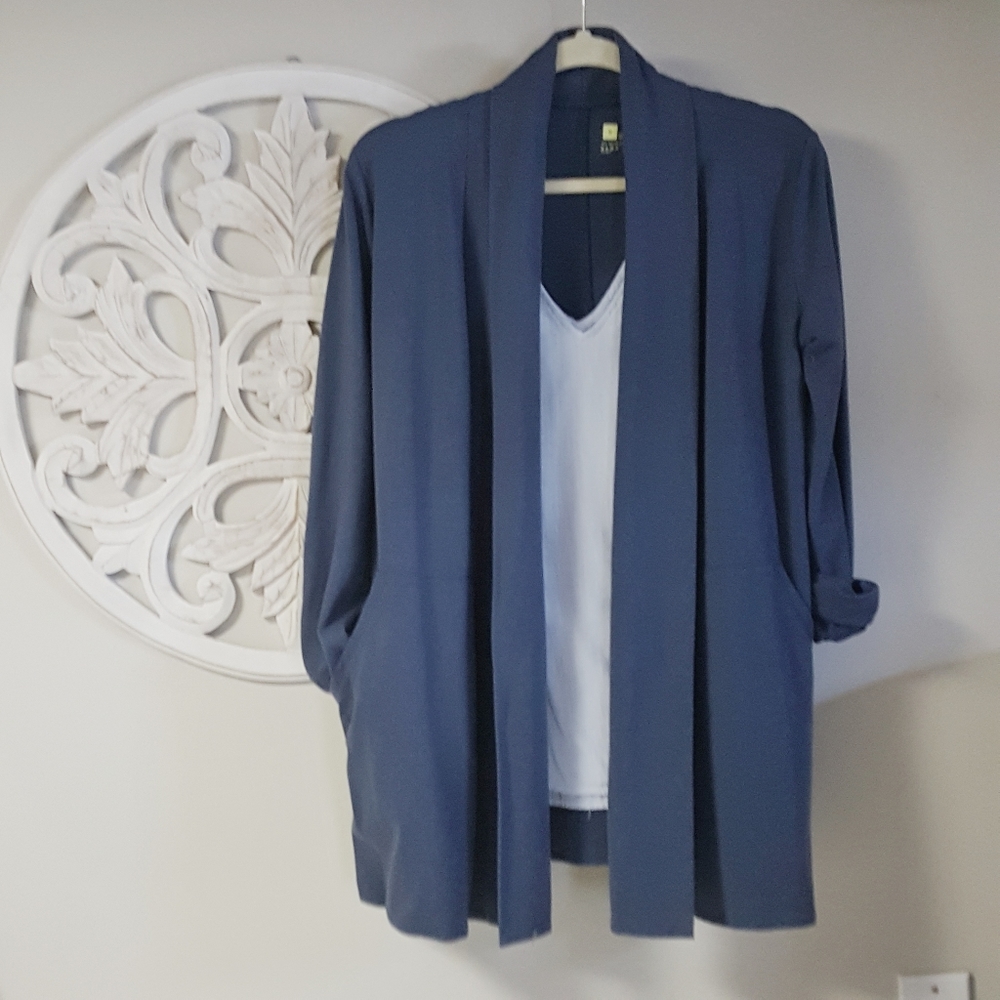 Slate Blue  Sweatshirt Blazer | Like New